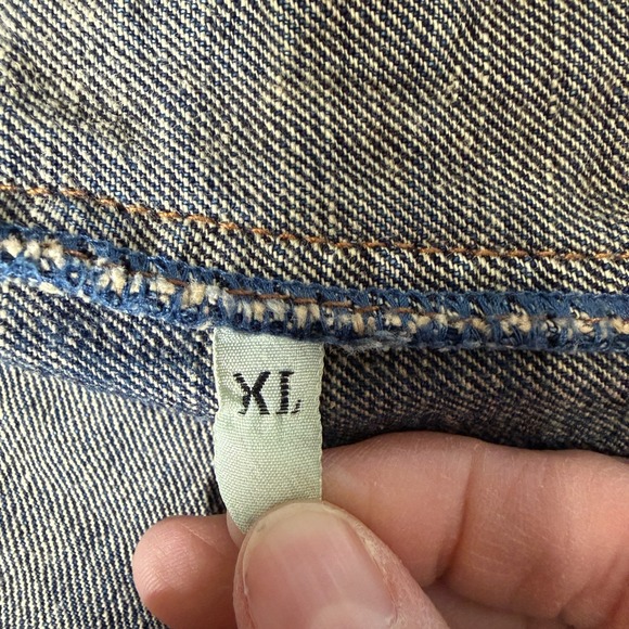 Gap Boho Embroidered Denim Jacket Size XL Floral Cottage Butterflies Indie Y2K - Picture 8 of 10